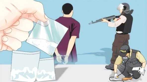Penangkapan Tersangka Membawa Obat Terlarang. Foto: Ilustrasi